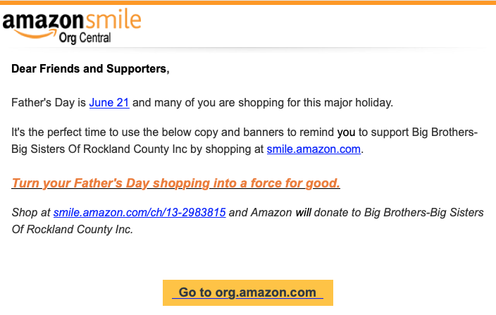 Now S The Time To Engage Your Amazonsmile Supporters Big Brother Big Sisters